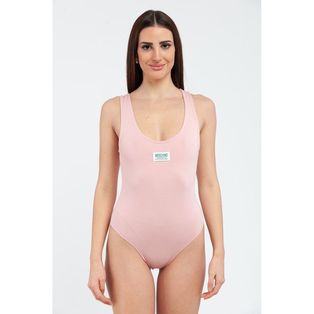 Moschino Einteiliger Badeanzug aus mehrfarbiger Baumwolle