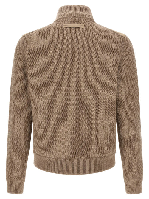ZEGNA Beige Cashmere Cardigan