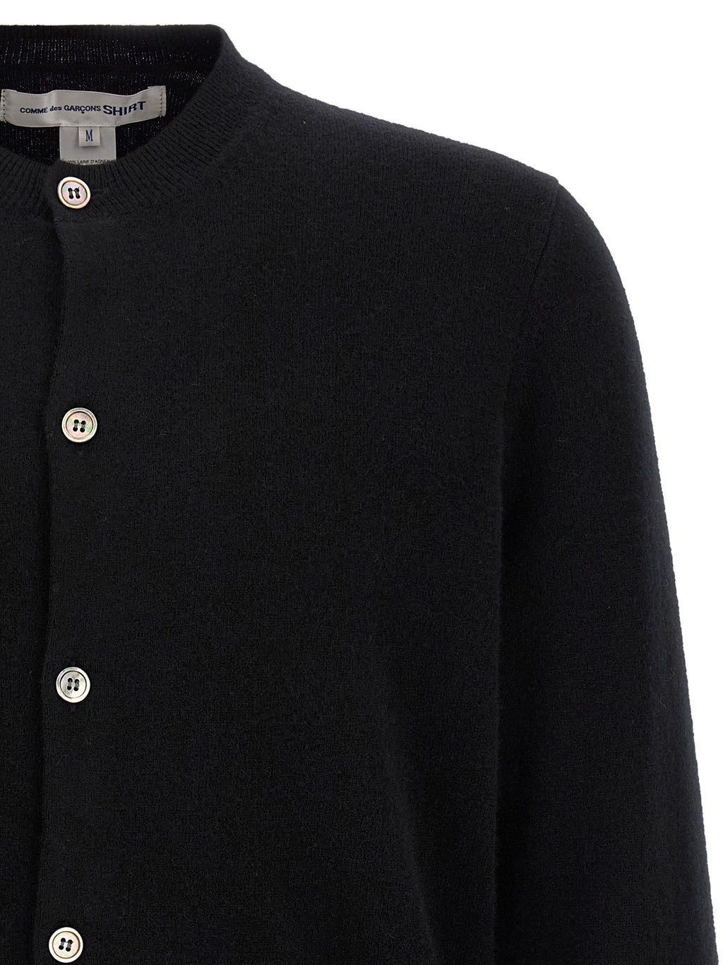 Comme Des Garçons Schwarzer Wollcardigan