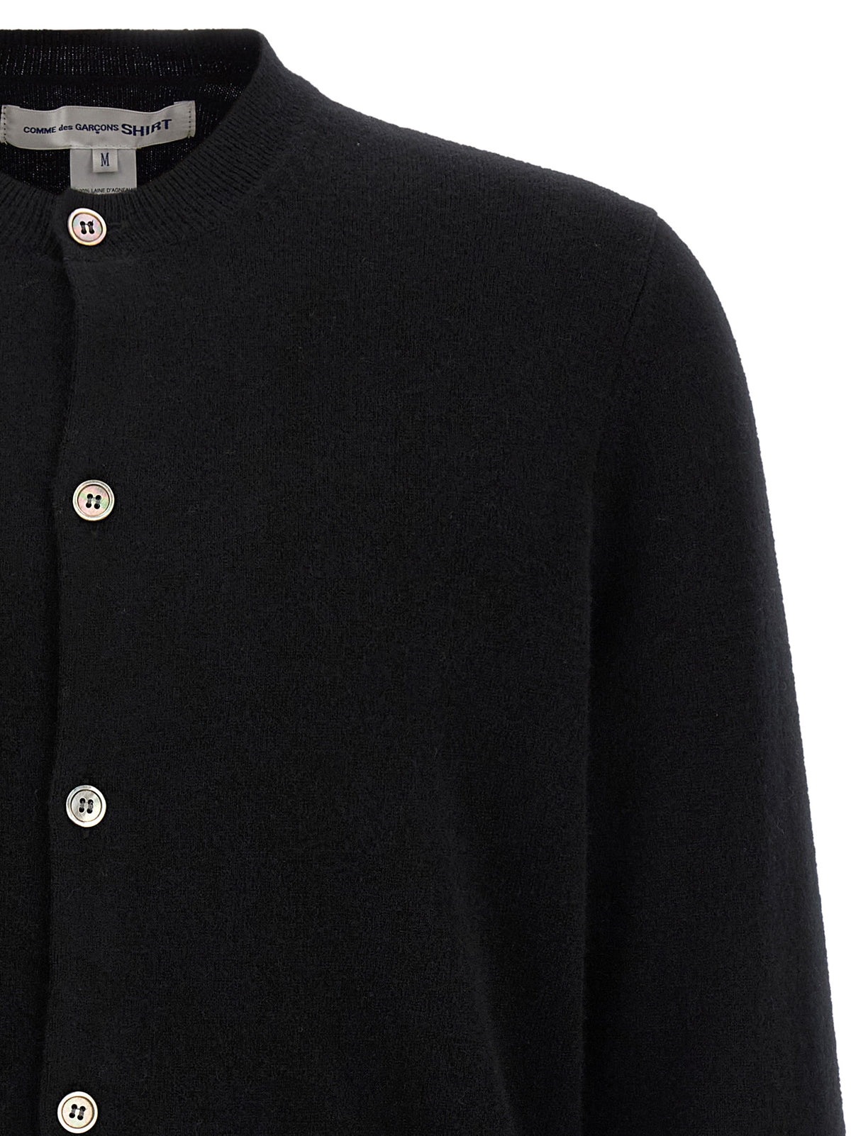Comme Des Garçons Schwarzer Wollcardigan