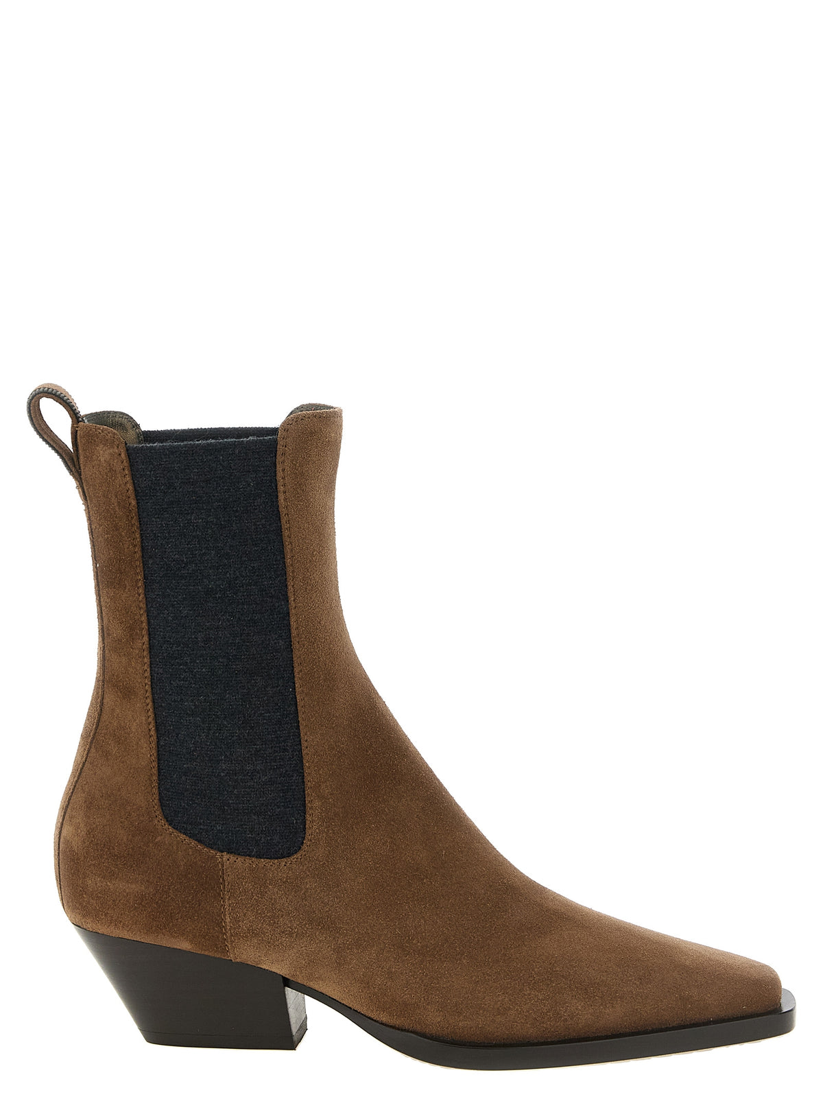 Brunello Cucinelli Chelsea Boots aus braunem Kalbsleder