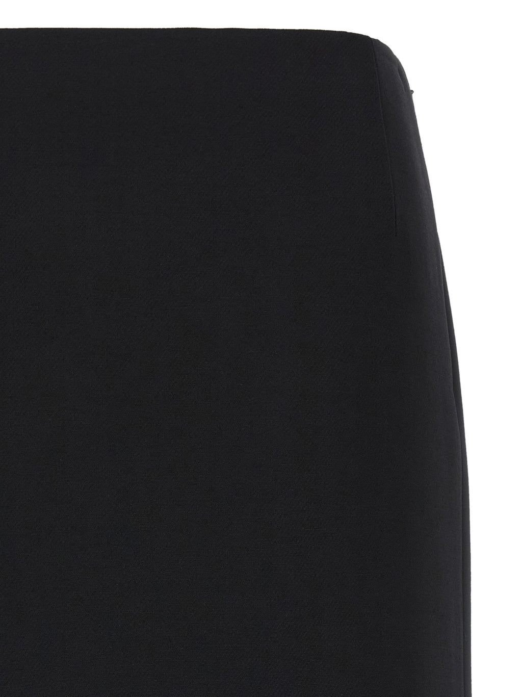 Fendi Schwarzer Wollrock in Midi-Länge