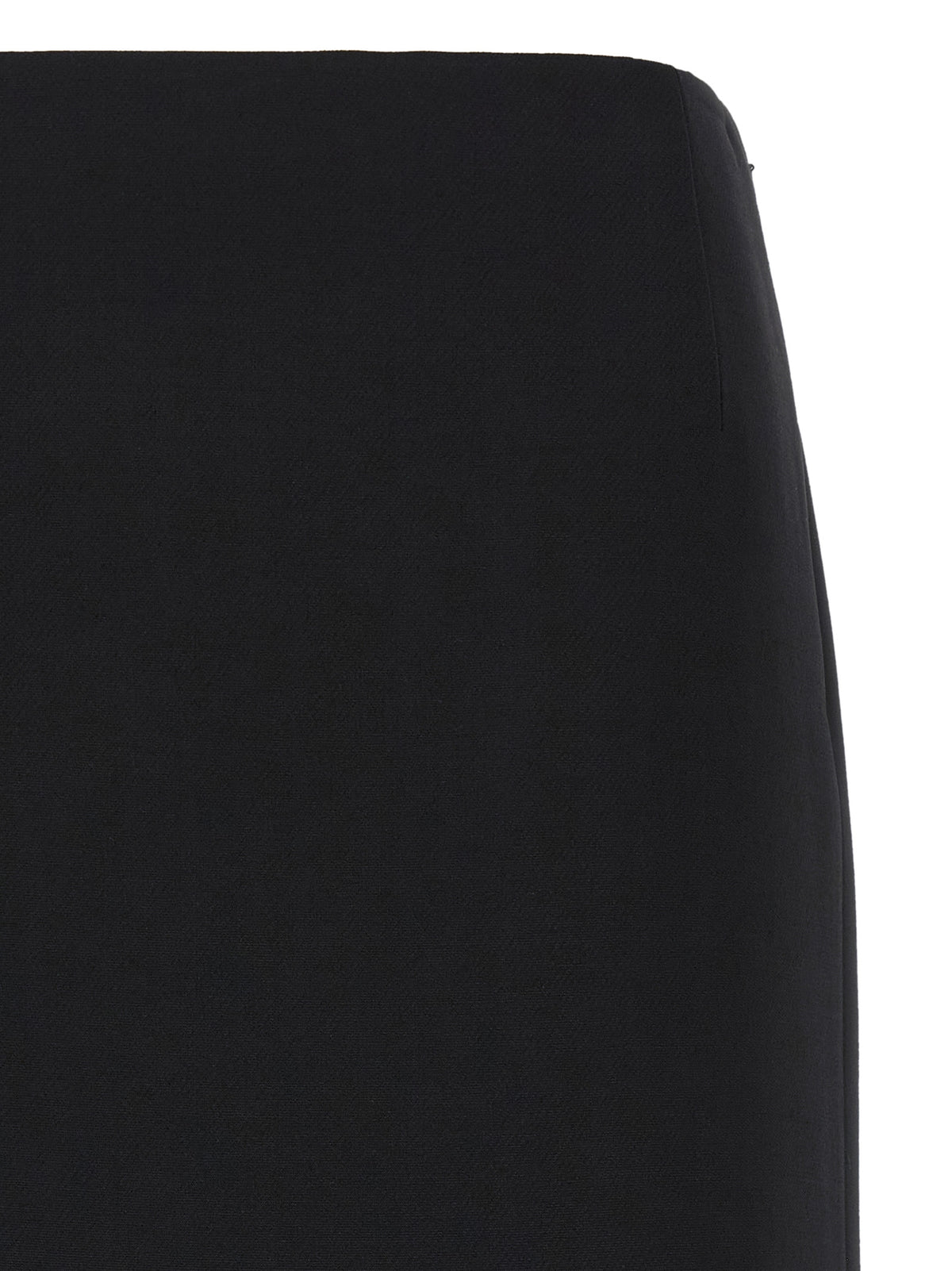Fendi Schwarzer Wollrock in Midi-Länge