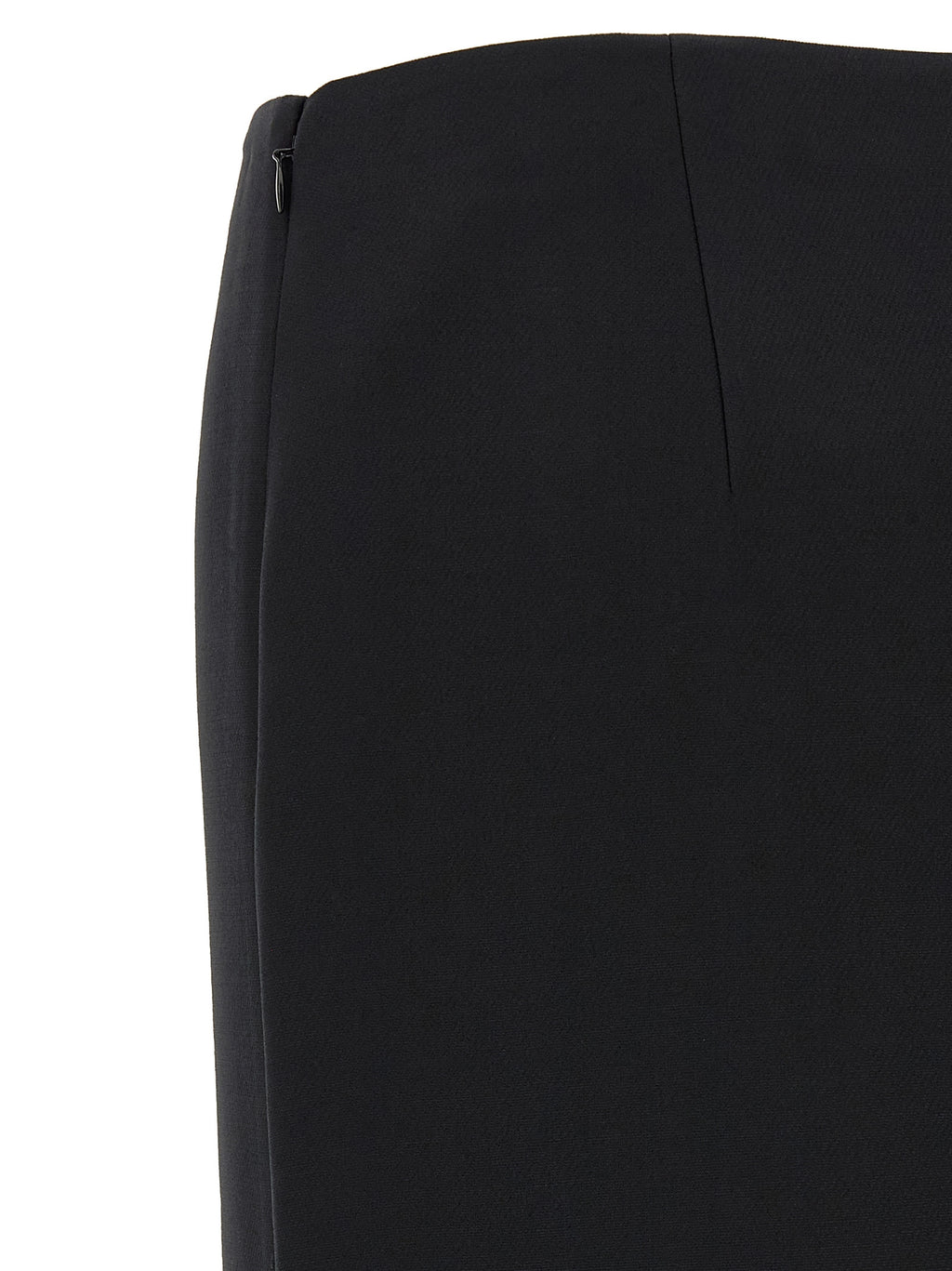 Fendi Schwarzer Wollrock in Midi-Länge