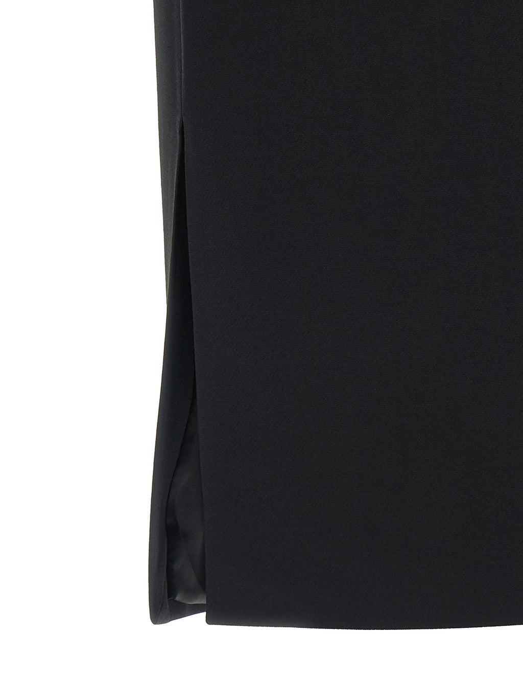 Fendi Schwarzer Wollrock in Midi-Länge