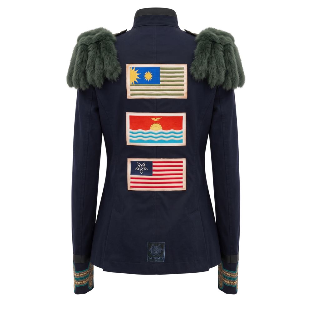 Mr&Mrs Italy Blaue Baumwolljacke für Damen