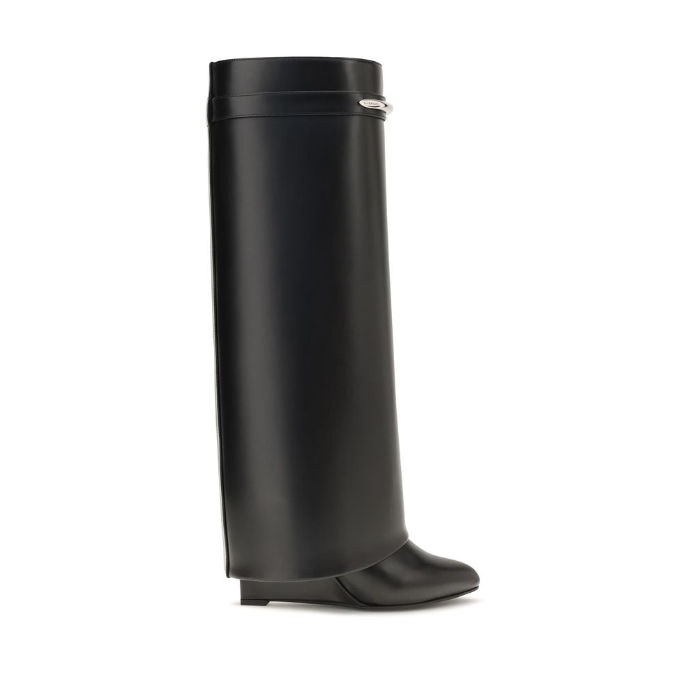 Givenchy Schwarze Bos Taurus Kalbsleder-Stiefel