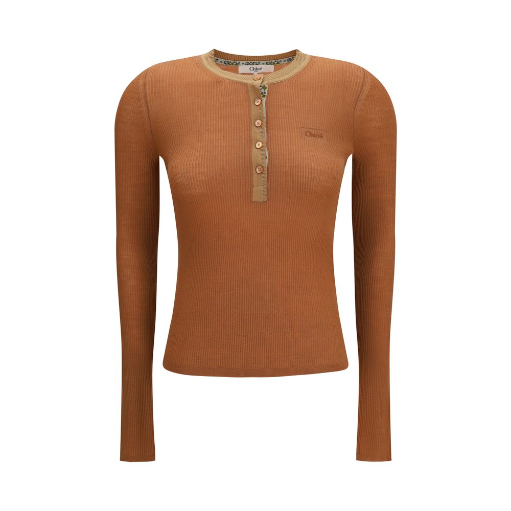 Chloé Beige Wollhemd Oves Aries