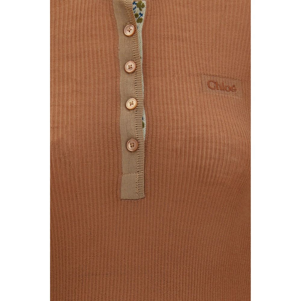Chloé Beige Wollhemd Oves Aries