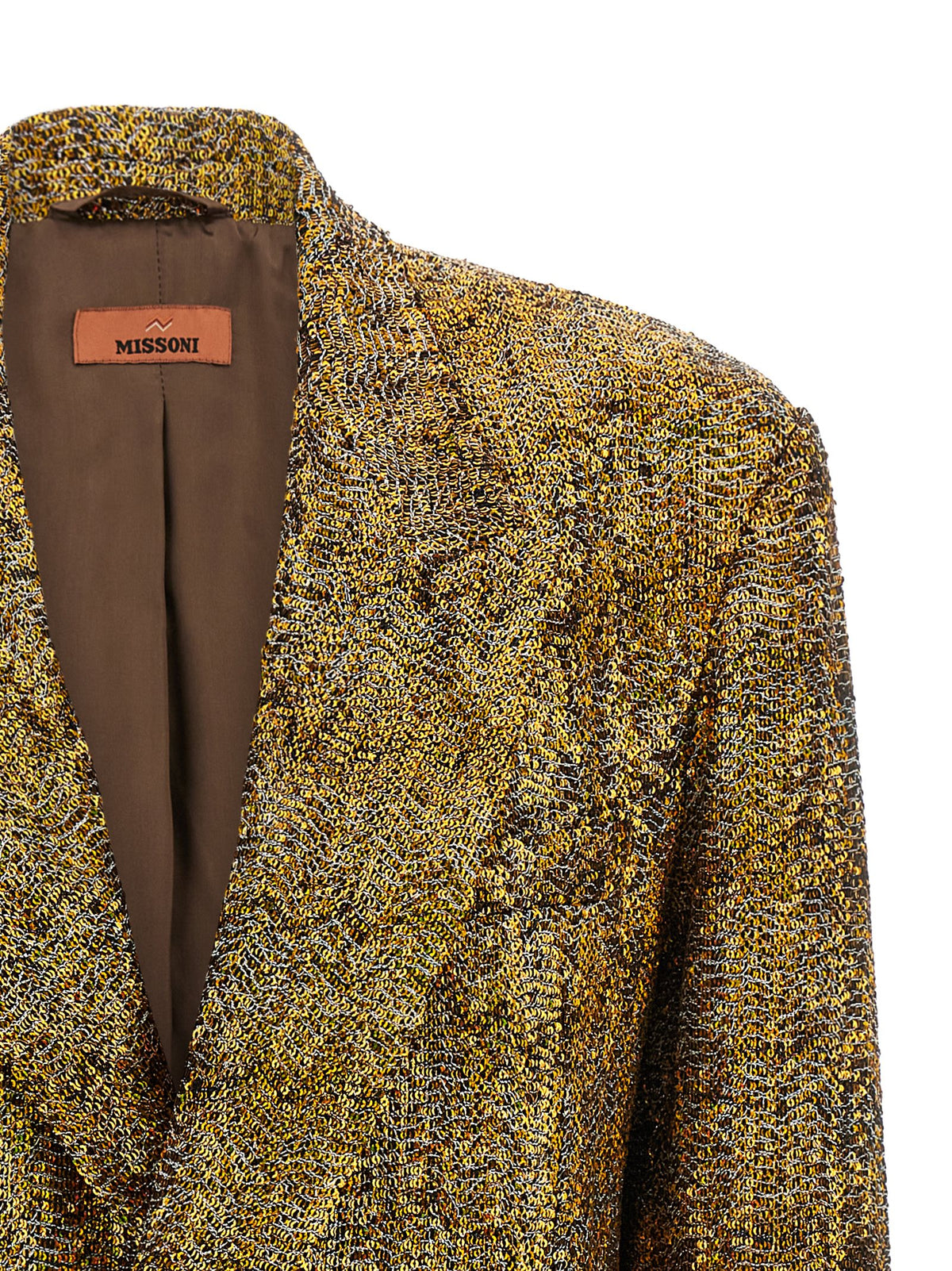 Missoni Goldfarbener Blazer aus Polyester
