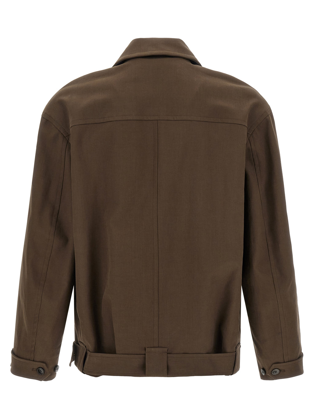 Dries Van Noten Braune Baumwolljacke in voller Länge