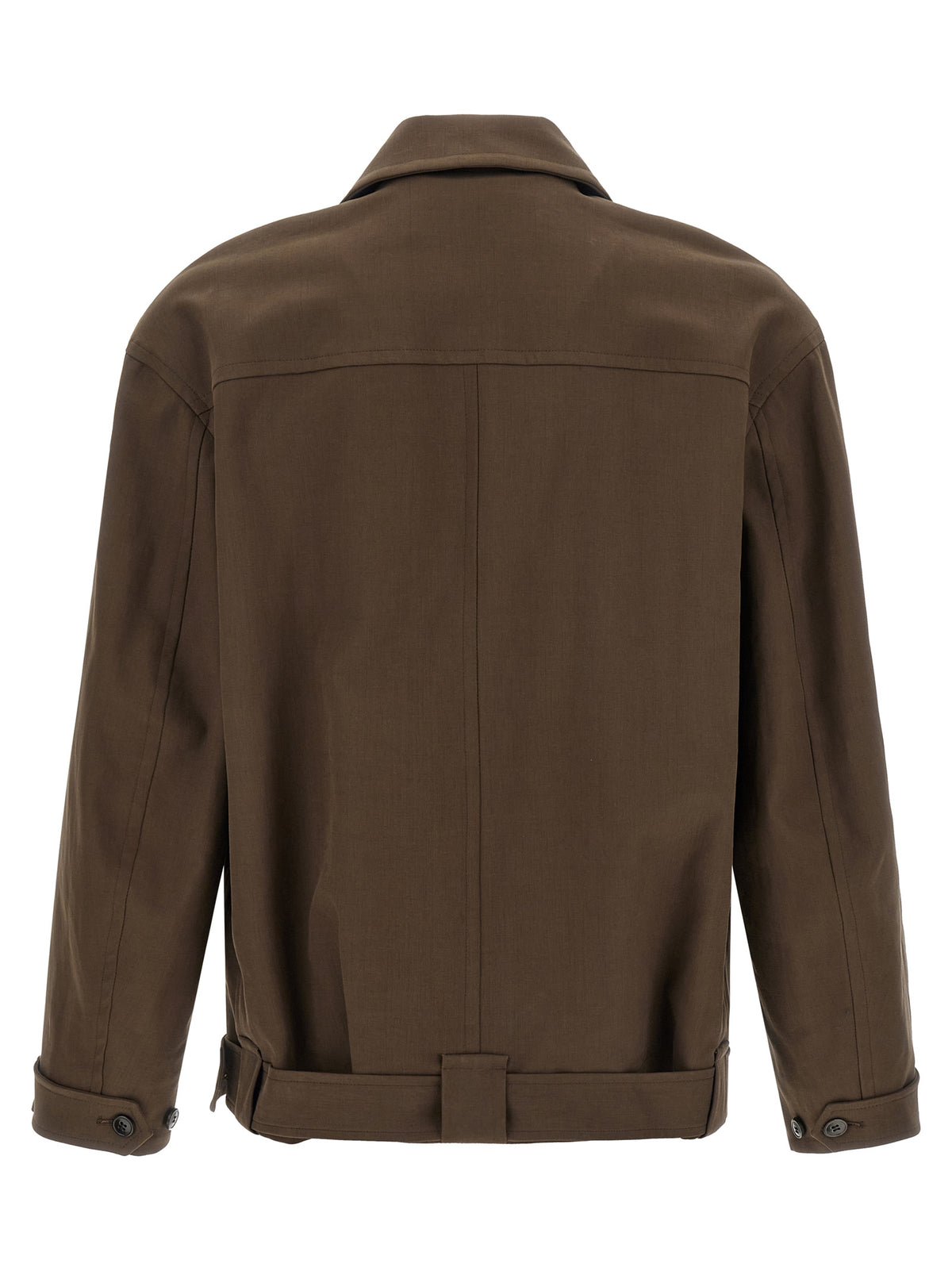 Dries Van Noten Braune Baumwolljacke in voller Länge