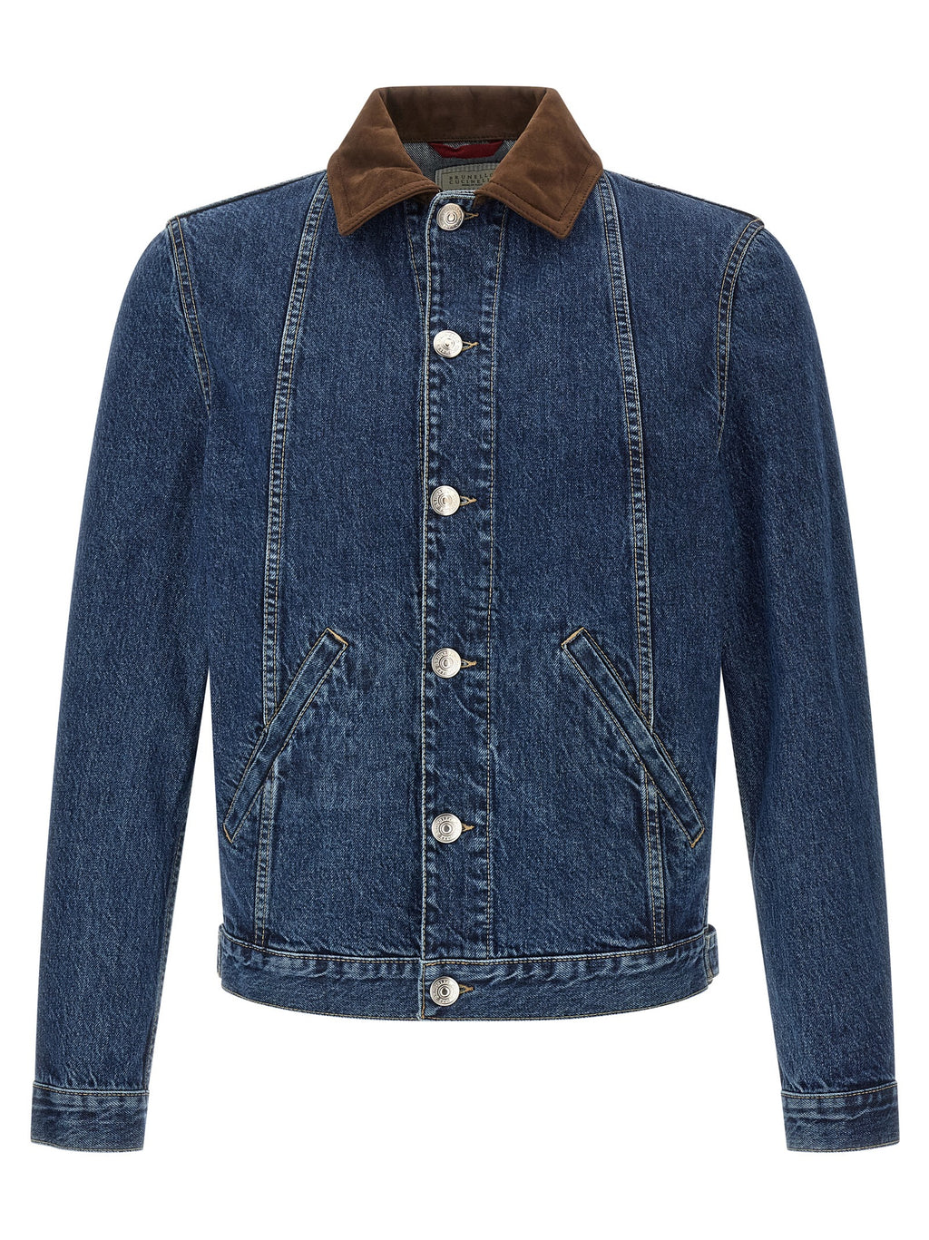 Brunello Cucinelli Blaue Jeansjacke aus Baumwolle