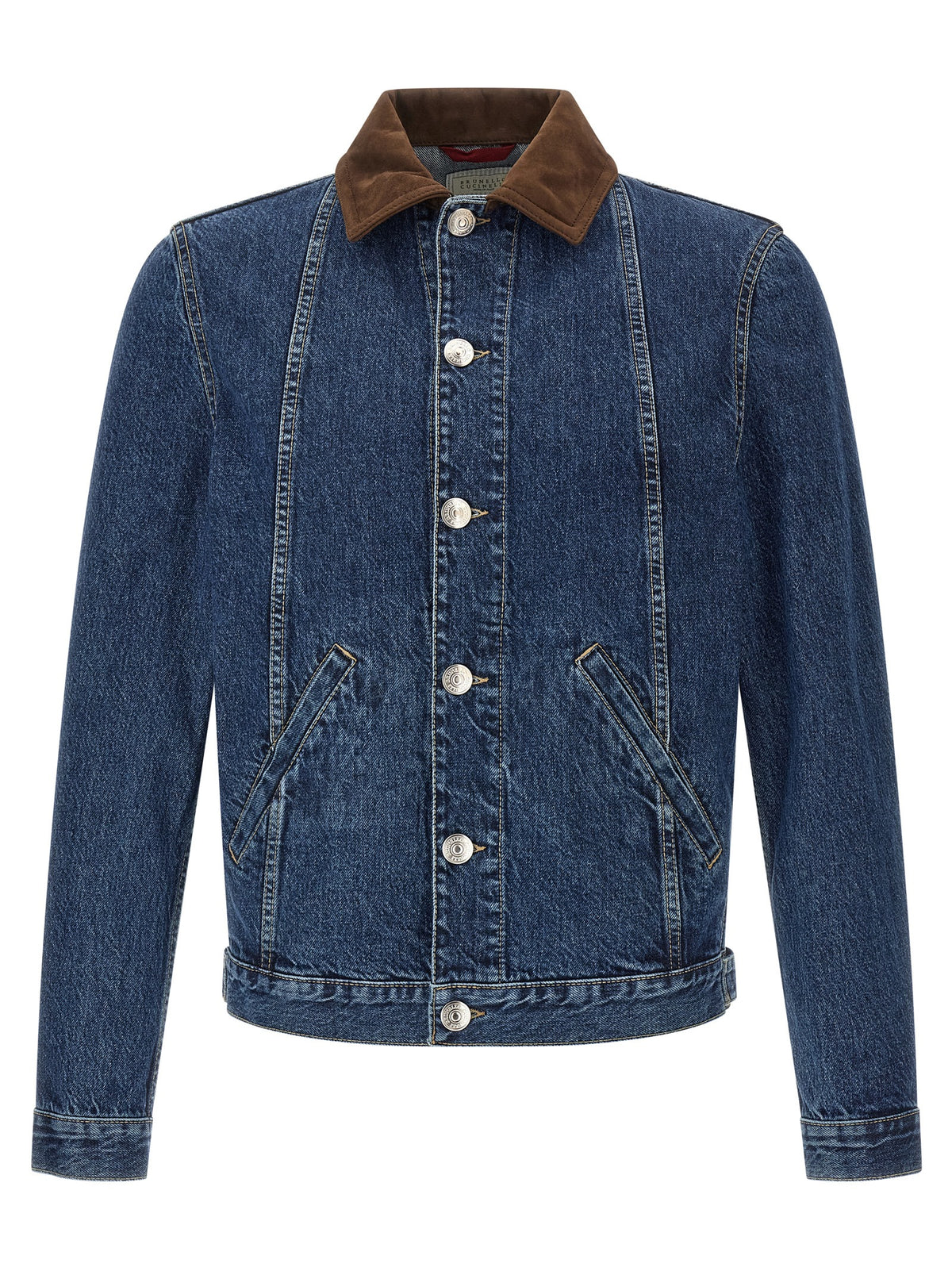 Brunello Cucinelli Blaue Jeansjacke aus Baumwolle