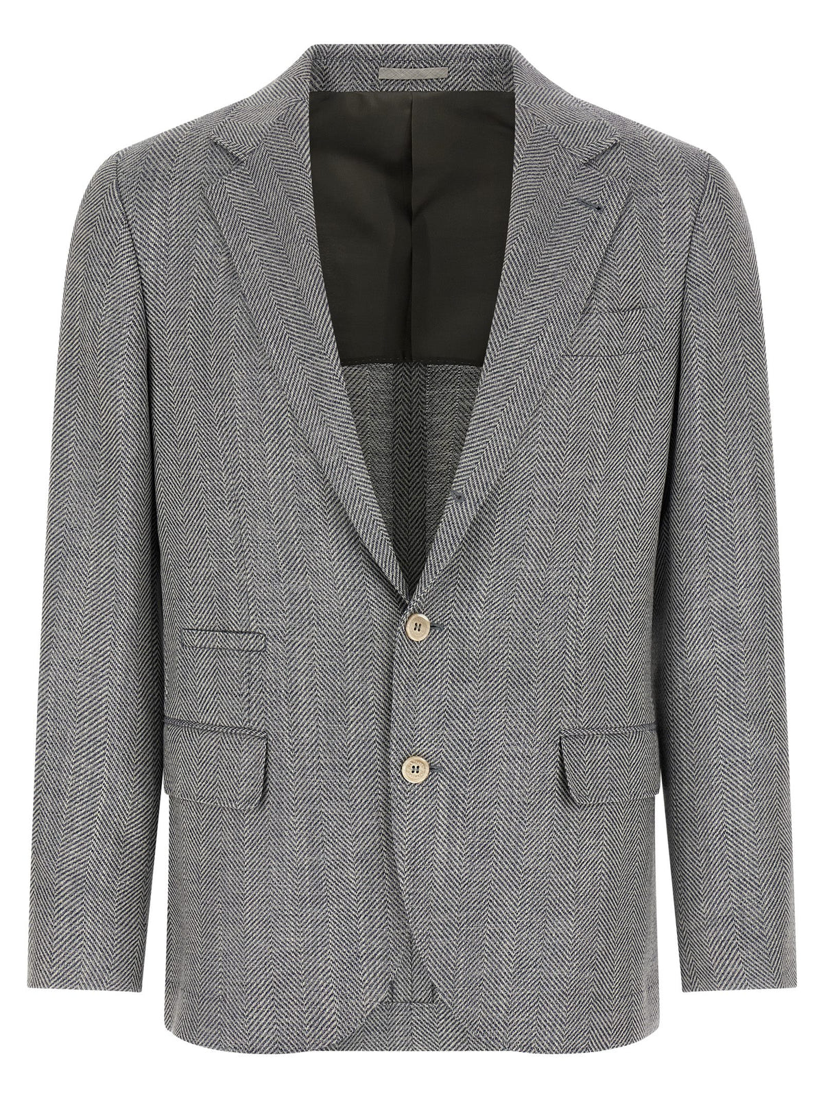 Brunello Cucinelli Grauer Wollblazer