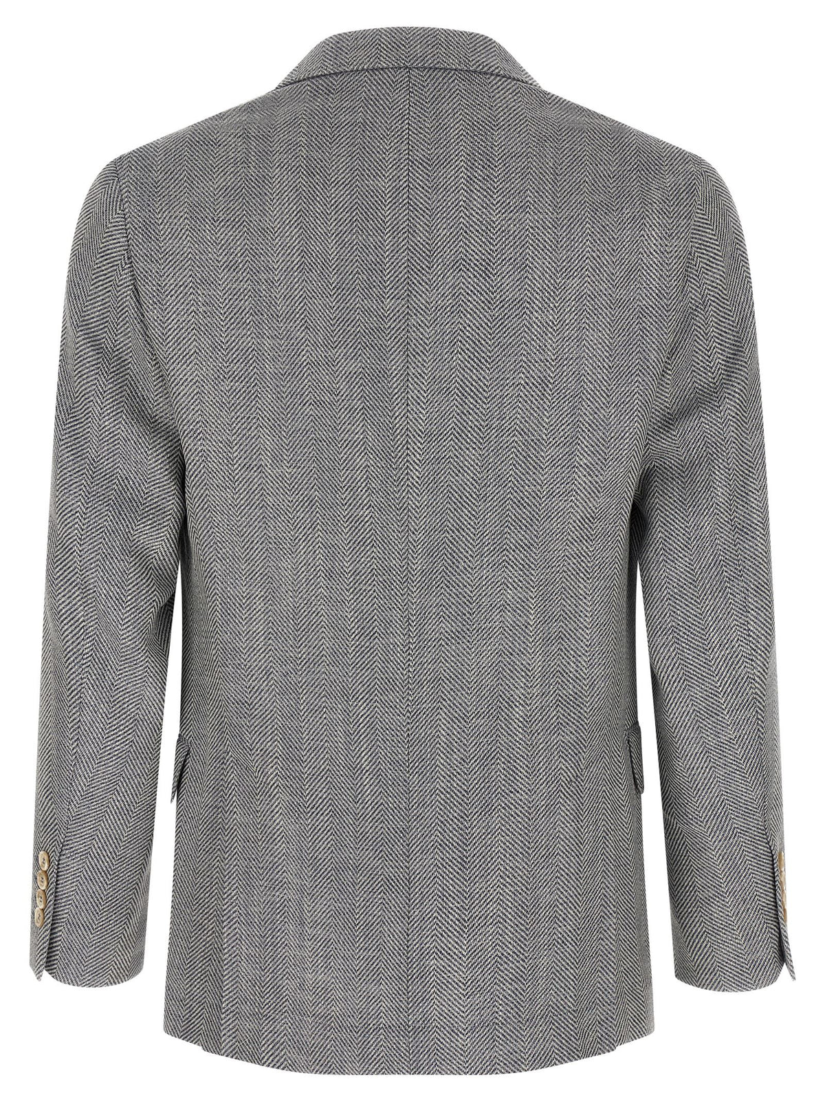 Brunello Cucinelli Grauer Wollblazer