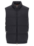 Brunello Cucinelli Ärmellose blaue Jacke aus Polyester