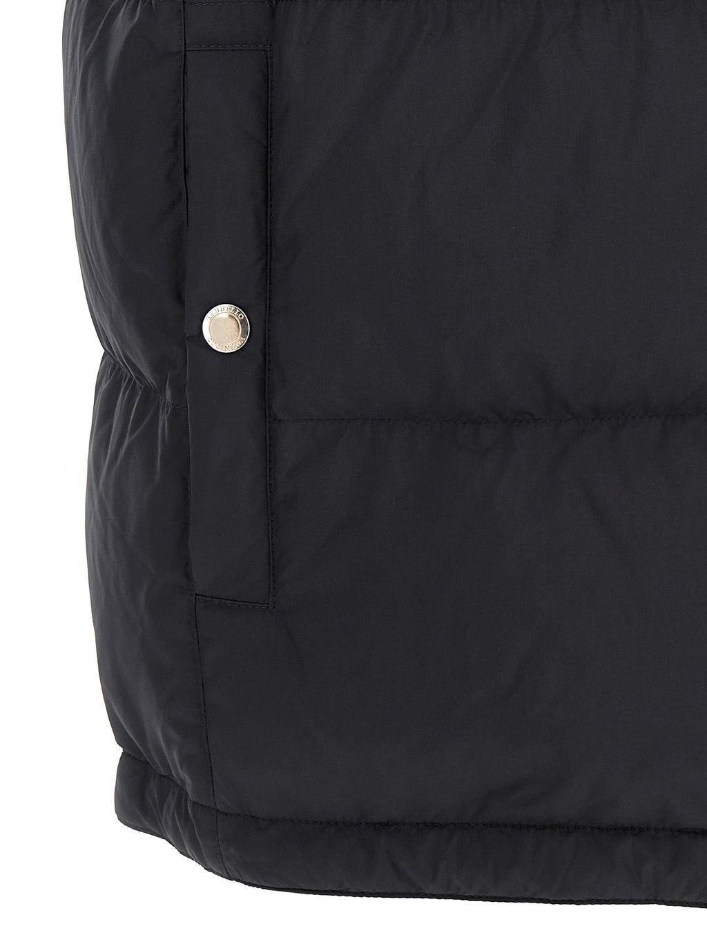 Brunello Cucinelli Ärmellose blaue Jacke aus Polyester