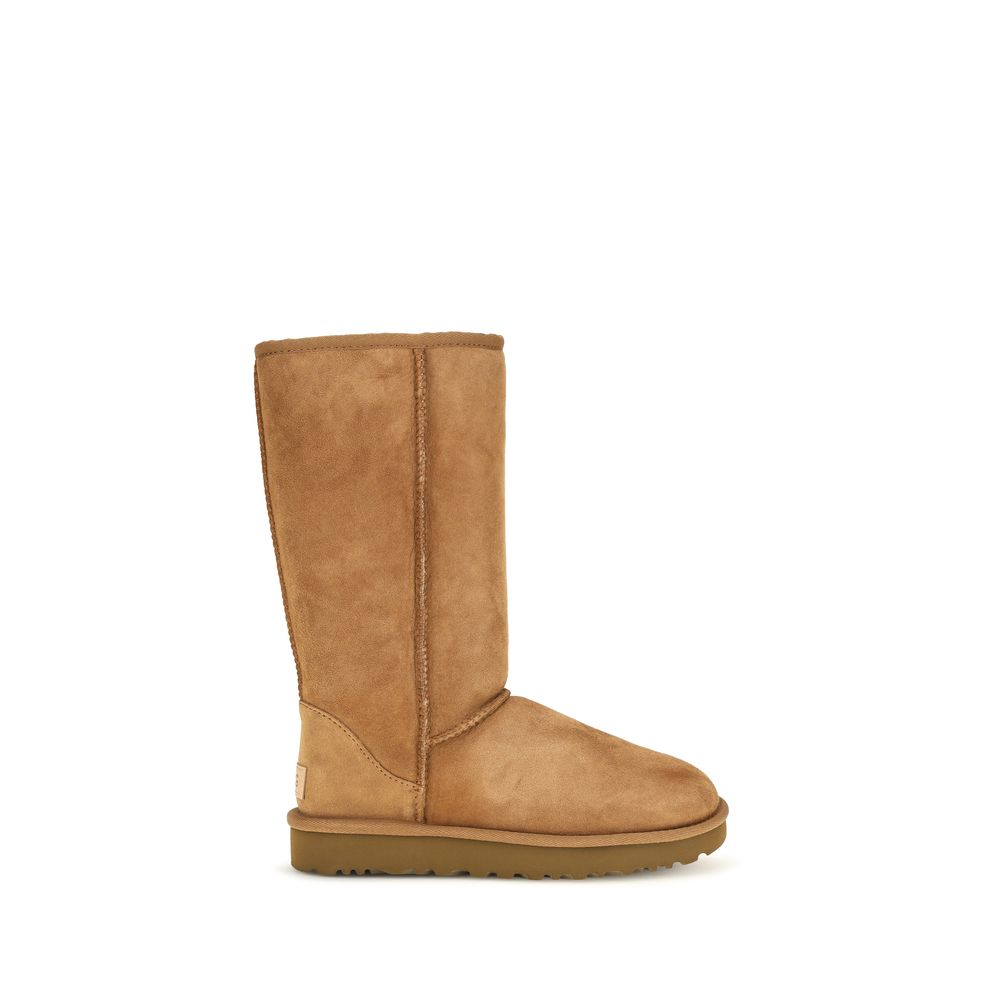 UGG Beige Leder Stiefeletten