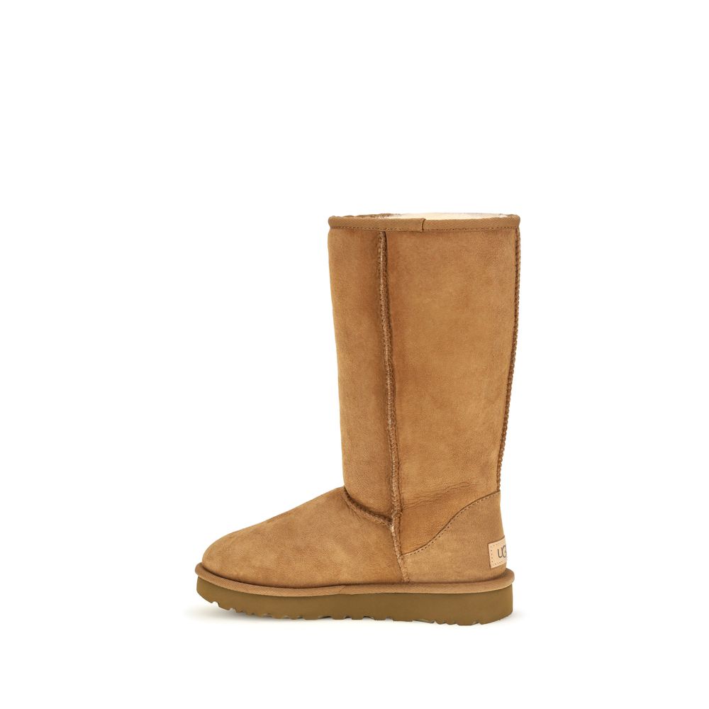 UGG Beige Leder Stiefeletten