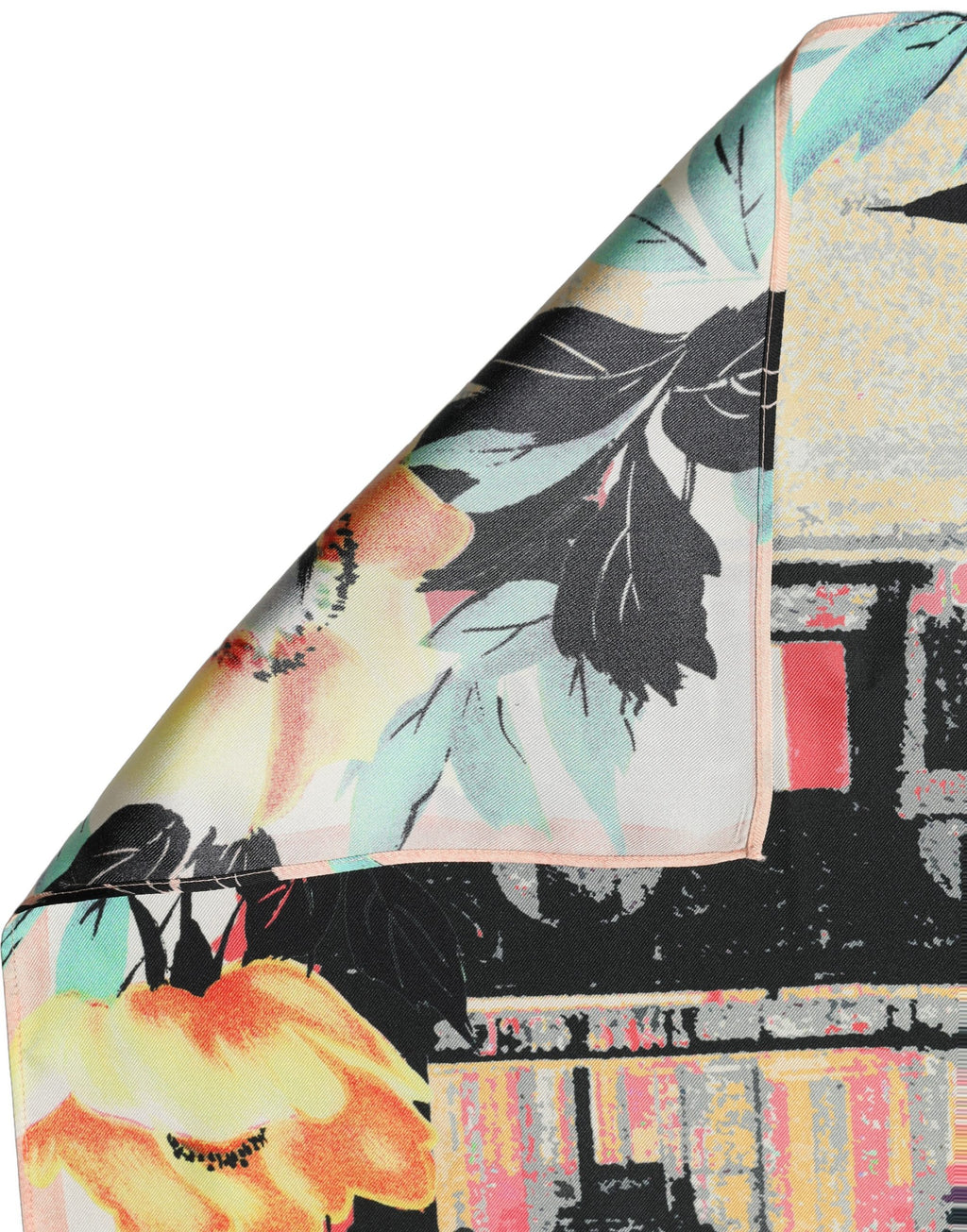 Dolce & Gabbana Multicolor bedruckter Seiden-Foulard-Schal