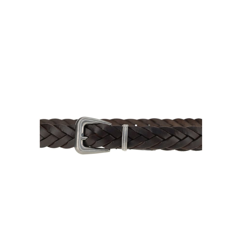 Brunello Cucinelli Brauner Kalbsleder Bos Taurus Regular Gürtel