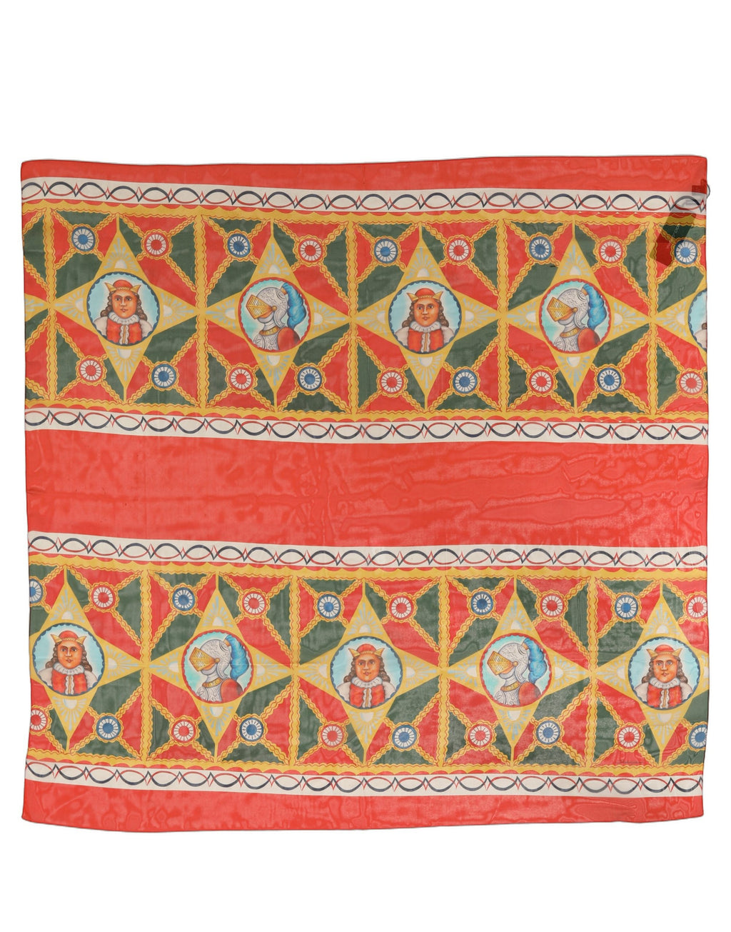 Dolce & Gabbana Multicolor Seiden Foulard im Quadrat mit Print