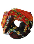 Dolce & Gabbana Multicolor Seiden Foulard im Quadrat mit Print