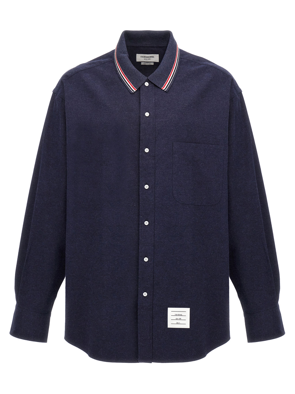Thom Browne Blaue Baumwollbluse