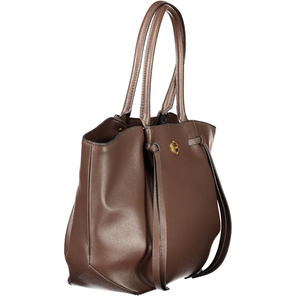 Guess Jeans Braune Handtasche aus Polyethylen