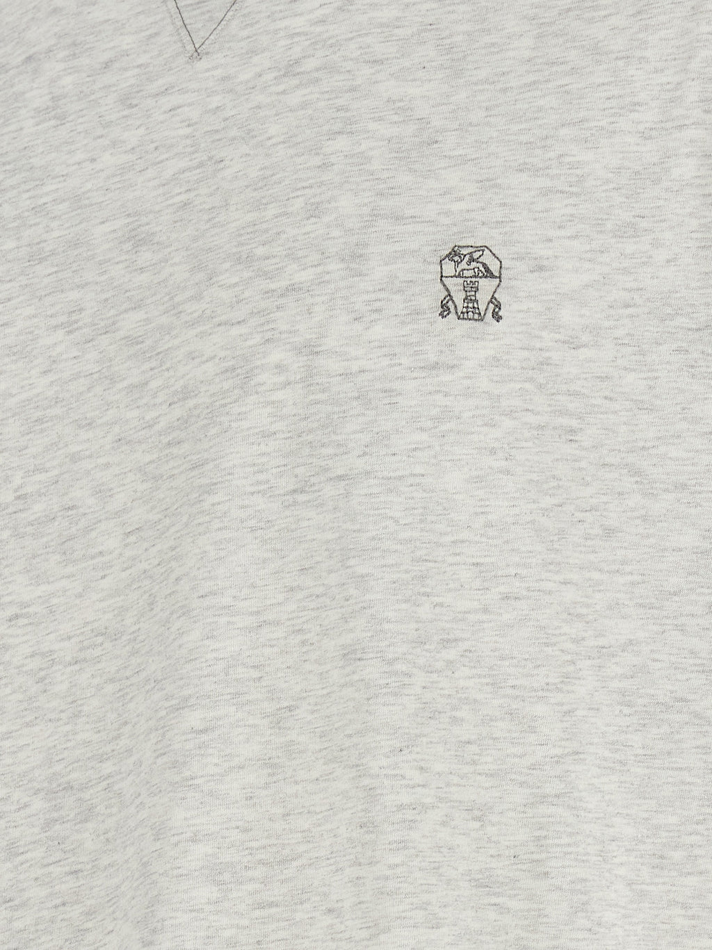 Brunello Cucinelli Graues Baumwoll-T-Shirt