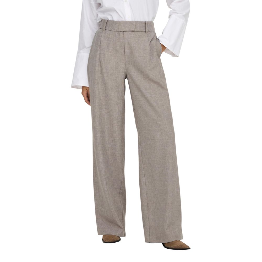 Only Beige Polyester-Hose im Freizeit-Look