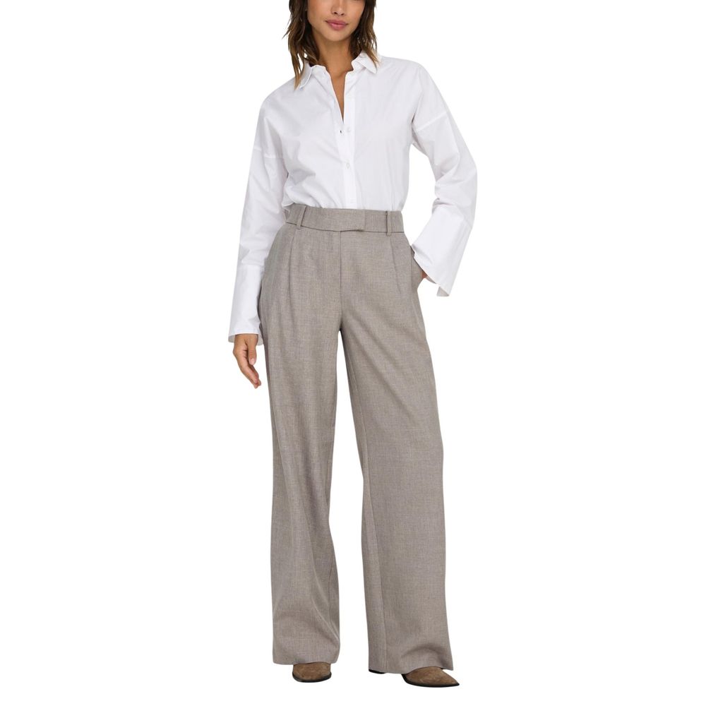 Only Beige Polyester-Hose im Freizeit-Look