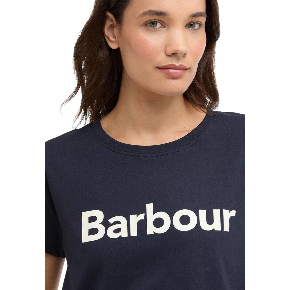 Barbour Blaues Baumwoll-T-Shirt