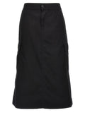 Carhartt Wip Schwarzer Baumwoll-Midirock