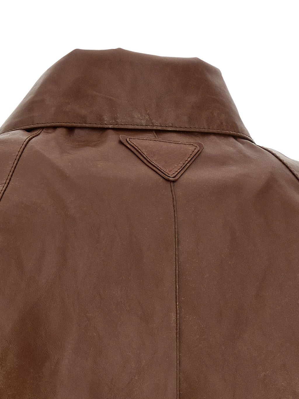 Prada Braune Kalbslederjacke