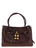 Chloé Schultertasche aus bordeauxrotem Lammleder