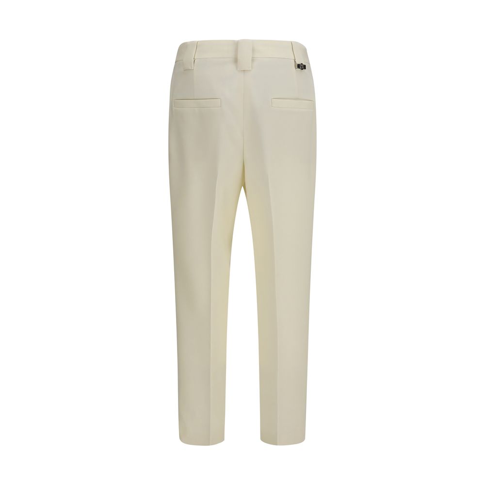 Versace Beige Wollhose Oves Aries Cropped