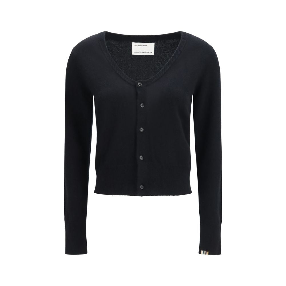Extreme Cashmere Schwarzer Kaschmir-Cardigan