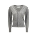 Extreme Cashmere Grauer Kaschmir-Strickjacke