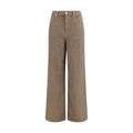 Ganni Braune Baumwolljeans im Relaxed Fit