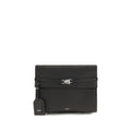 Dolce & Gabbana Schwarze Bos Taurus Kalbsleder Schultertasche
