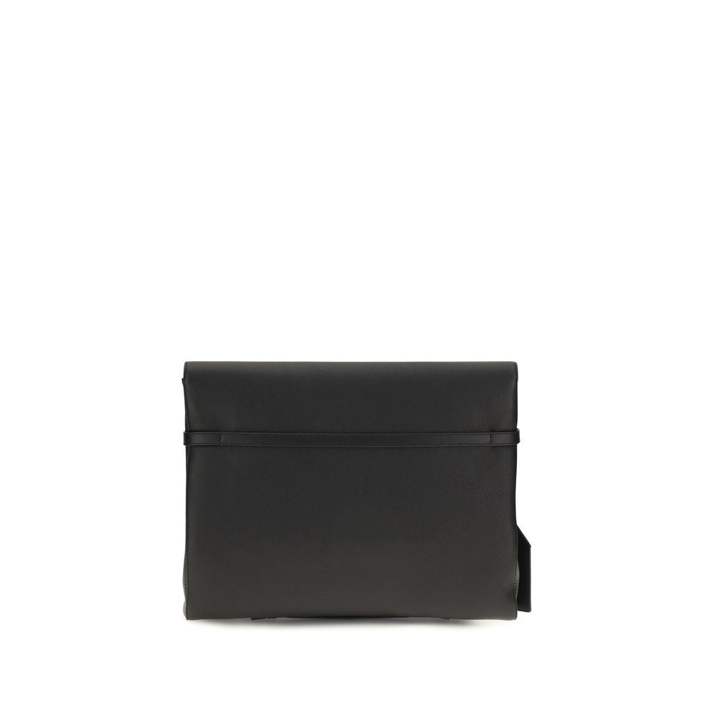 Dolce & Gabbana Schwarze Bos Taurus Kalbsleder Schultertasche