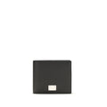Dolce & Gabbana Schwarzes Kalbsleder Bos Taurus Portemonnaie