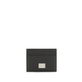 Dolce & Gabbana Schwarzes Kalbsleder Bos Taurus Portemonnaie