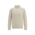 Umit Benan Weißer Kaschmir-Rollkragenpullover