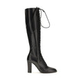 Dolce & Gabbana Schwarze Schnürstiefel aus Kalbsleder Bos Taurus