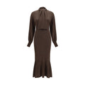 Jacquemus Braunes Hemdblusenkleid aus Acetat