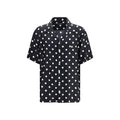 Dolce & Gabbana Schwarzes Seiden-Shirt mit kurzen Ärmeln
