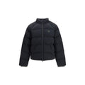 Fred Perry Schwarze Polyamid-Jacke in voller Länge